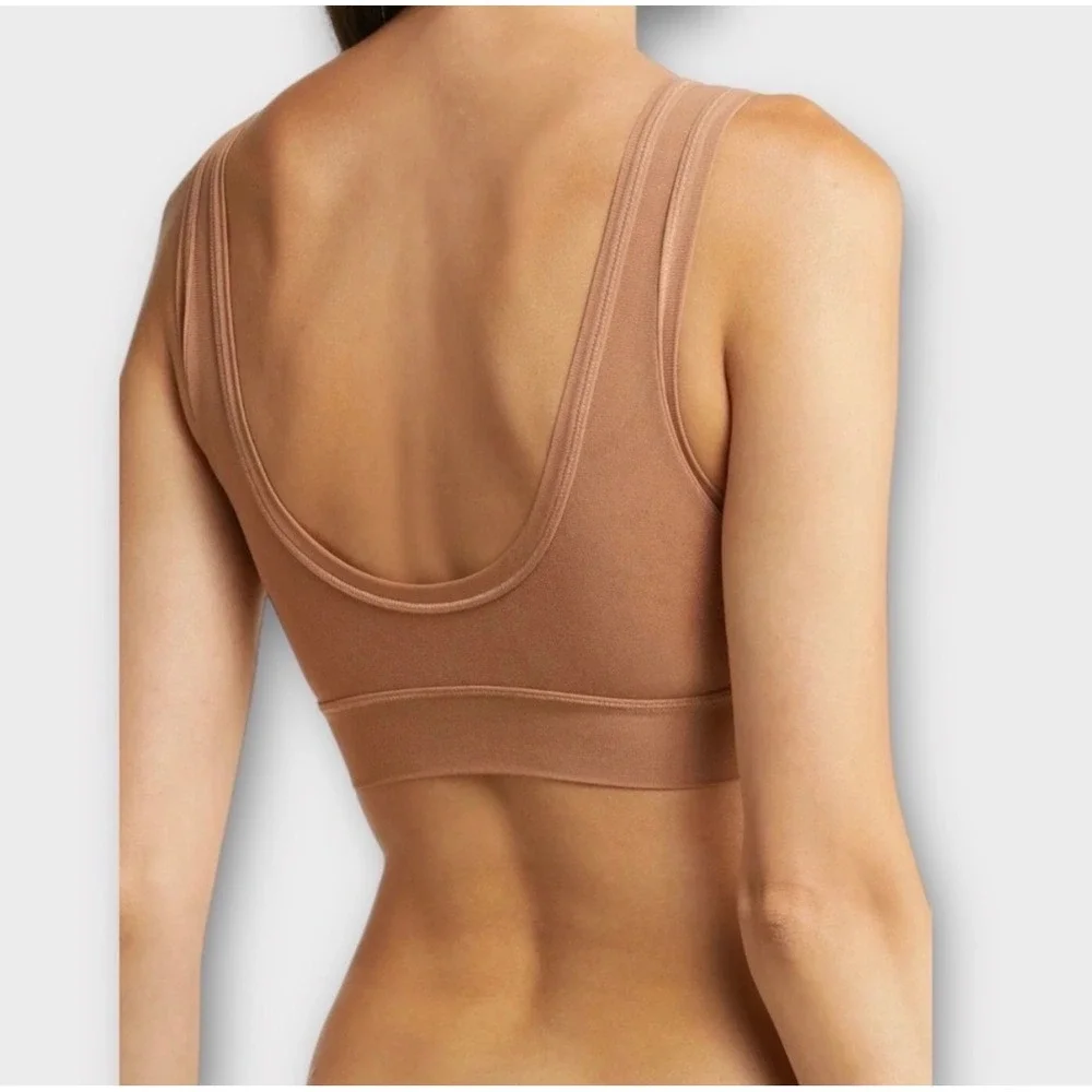 Skims Tan Mesh Bralette